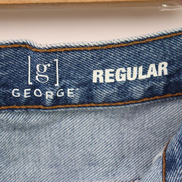 George Regular Fitted Blue Jeans 46X32 - Picture 3 of 4